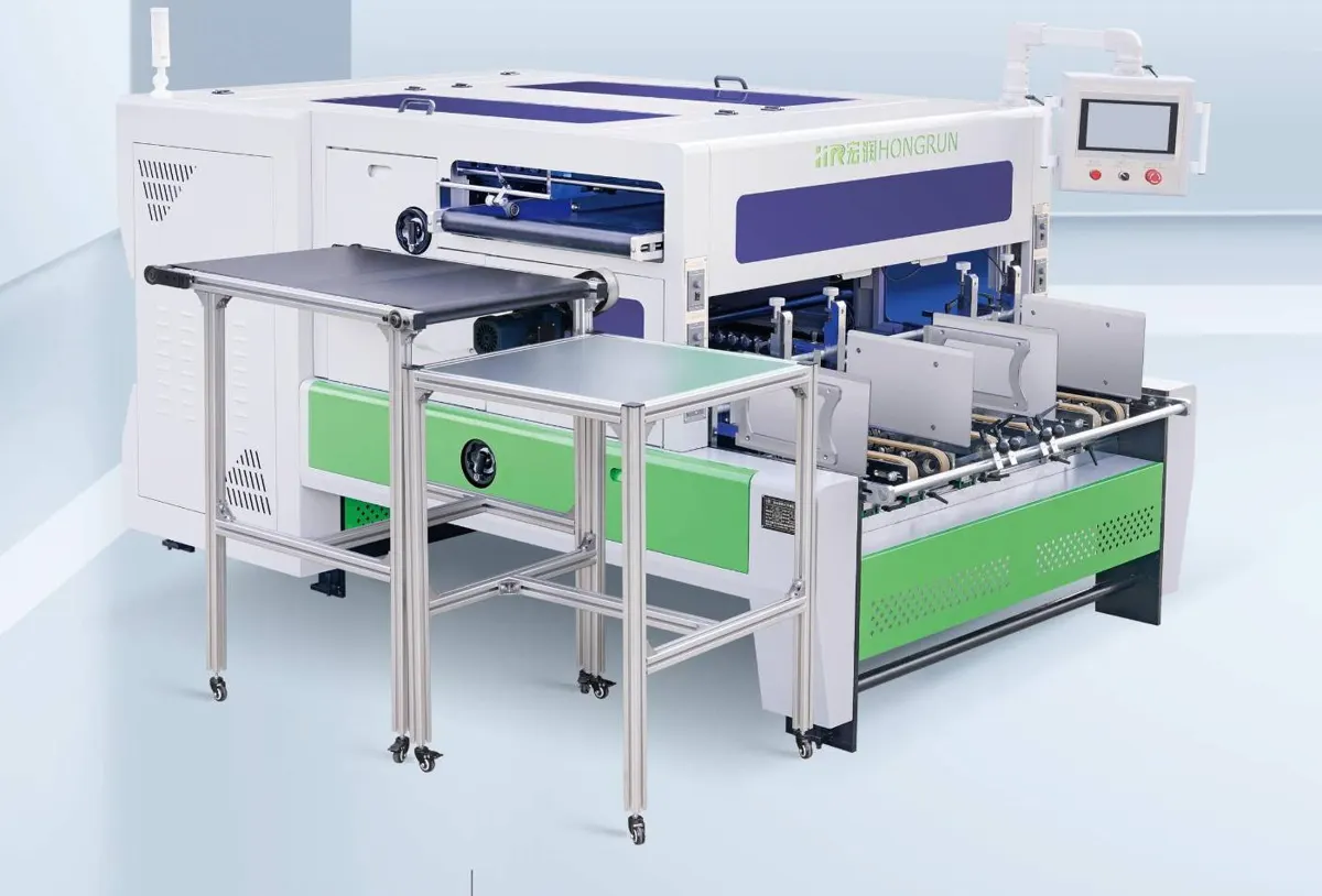 HONGRUN HR-1300C dual-station slotting machine with collection tables